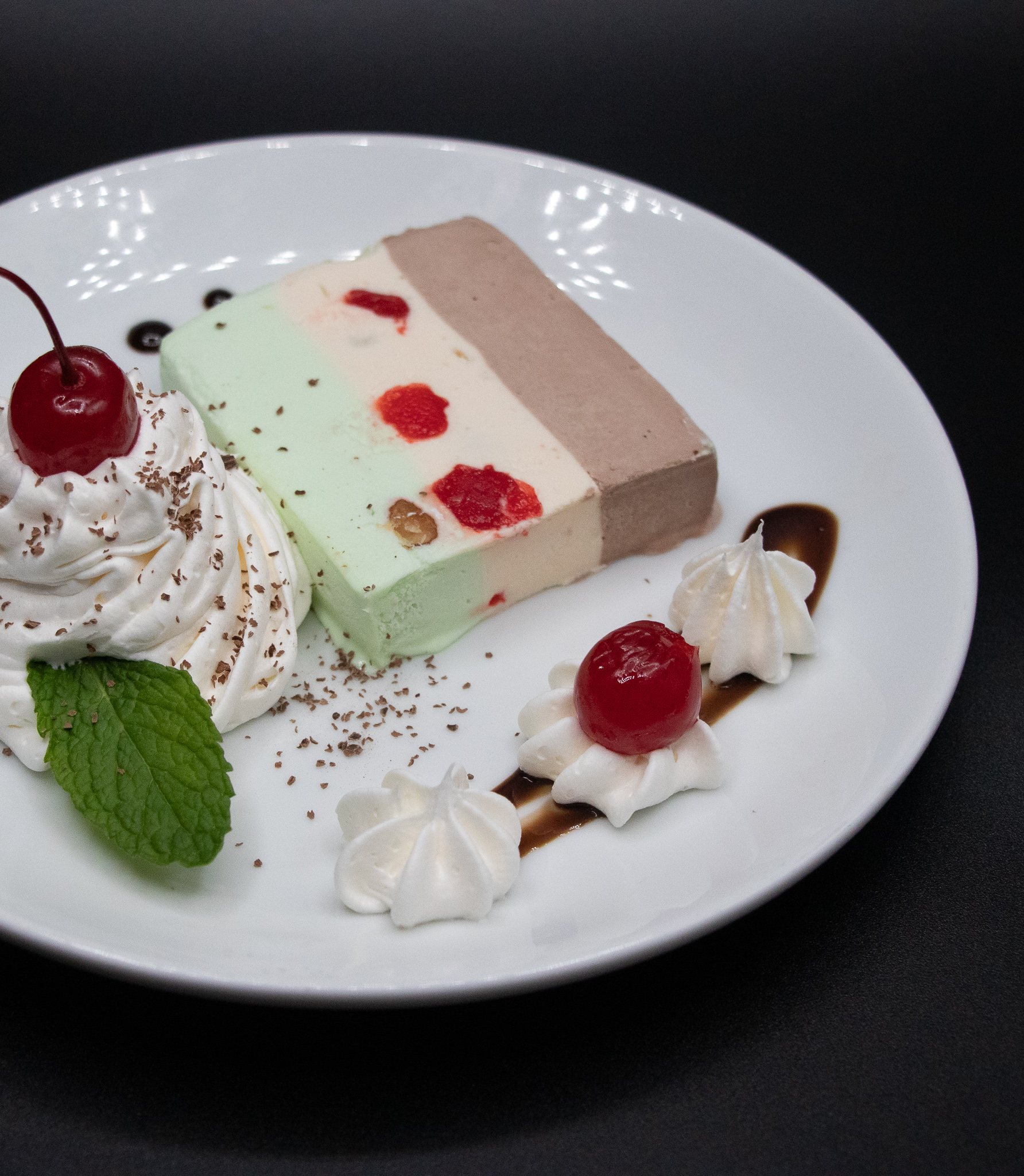 House-made dessert at Da Francesco's