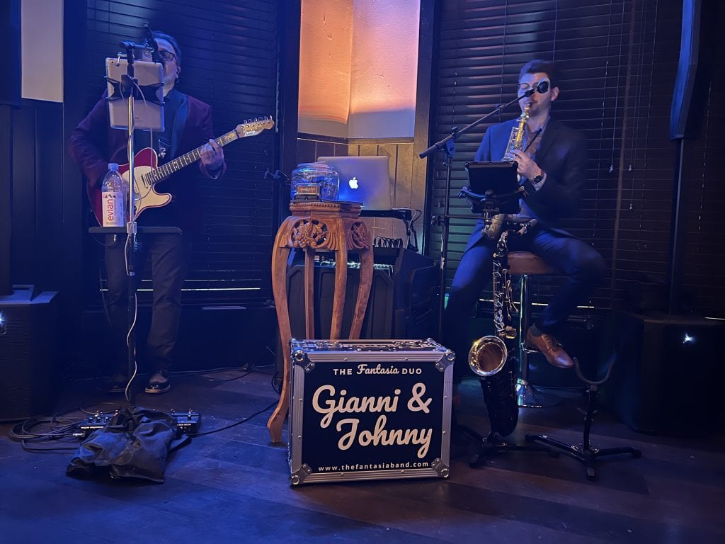 The Fantasia Duo — Gianni and Johnny — performing live at Da Francesco's